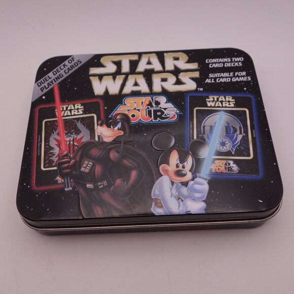 Disney Parks Star Wars Duel Deck of Playing Cards Set with Collectible Tin - Picture 1 of 16